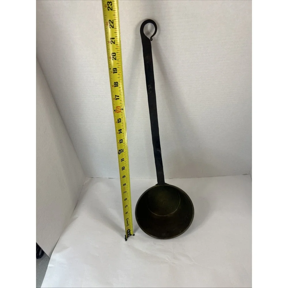 Vintage‎ Camping Hand Wrought Brass?  Ladle/Water  Soup Dipper